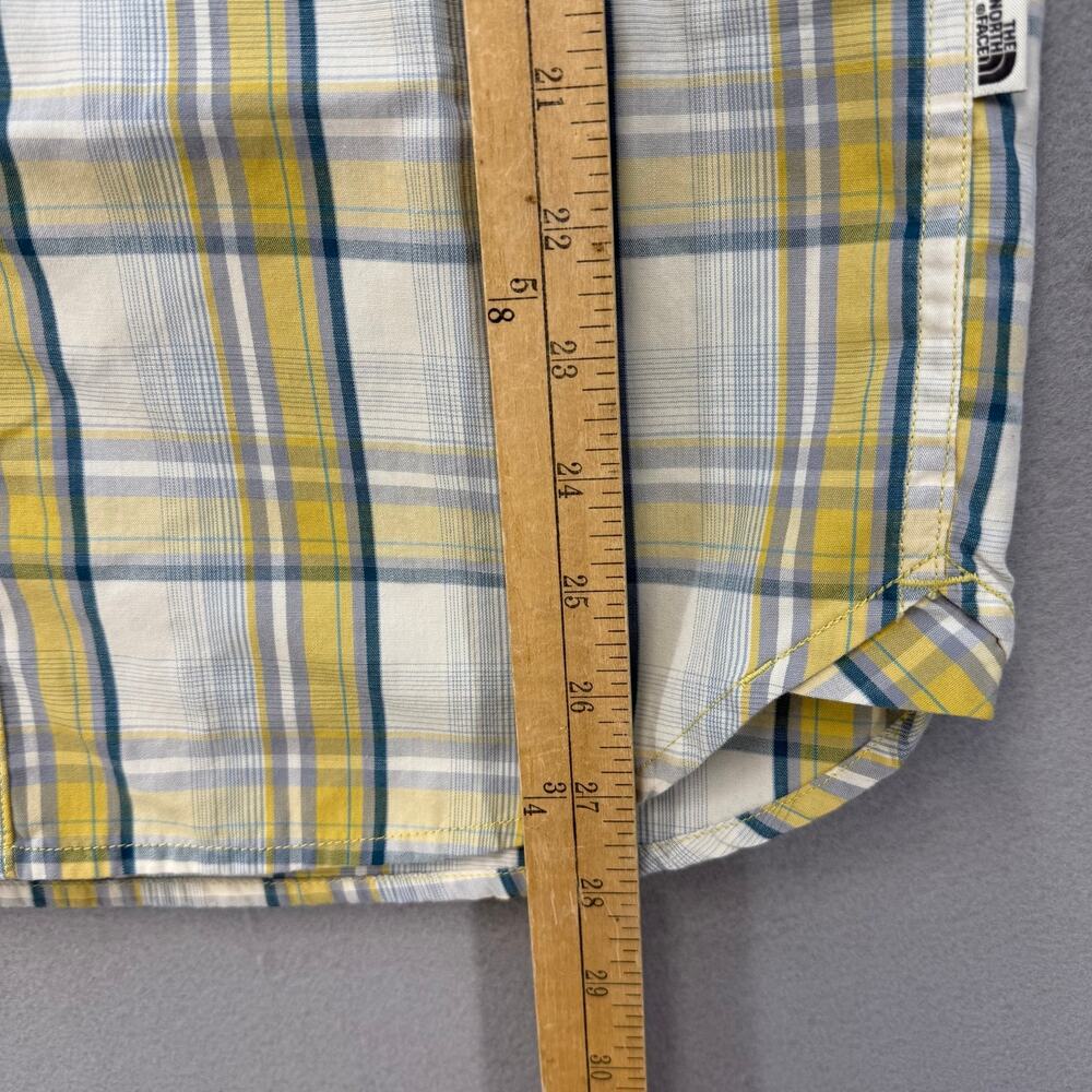 The North Face Button Down Shirt Men's S Green White Gold Plaid Casual - Picture 9 of 10